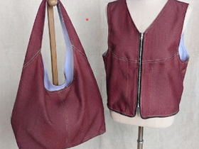 Weste, die zur Tasche wird – Bordeaux